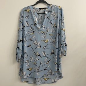 Tahari birds print top
